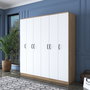 Hanah Home Armario Nogal y Blanco